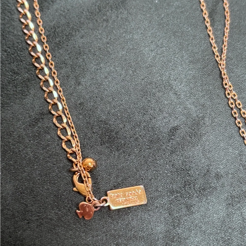 Kate Spade New York April Born to Be Dazzling Gold-Tone Bar Pendant Necklace - Picture 6 of 9